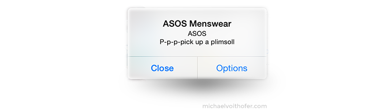 Perfect Email subject line by asos